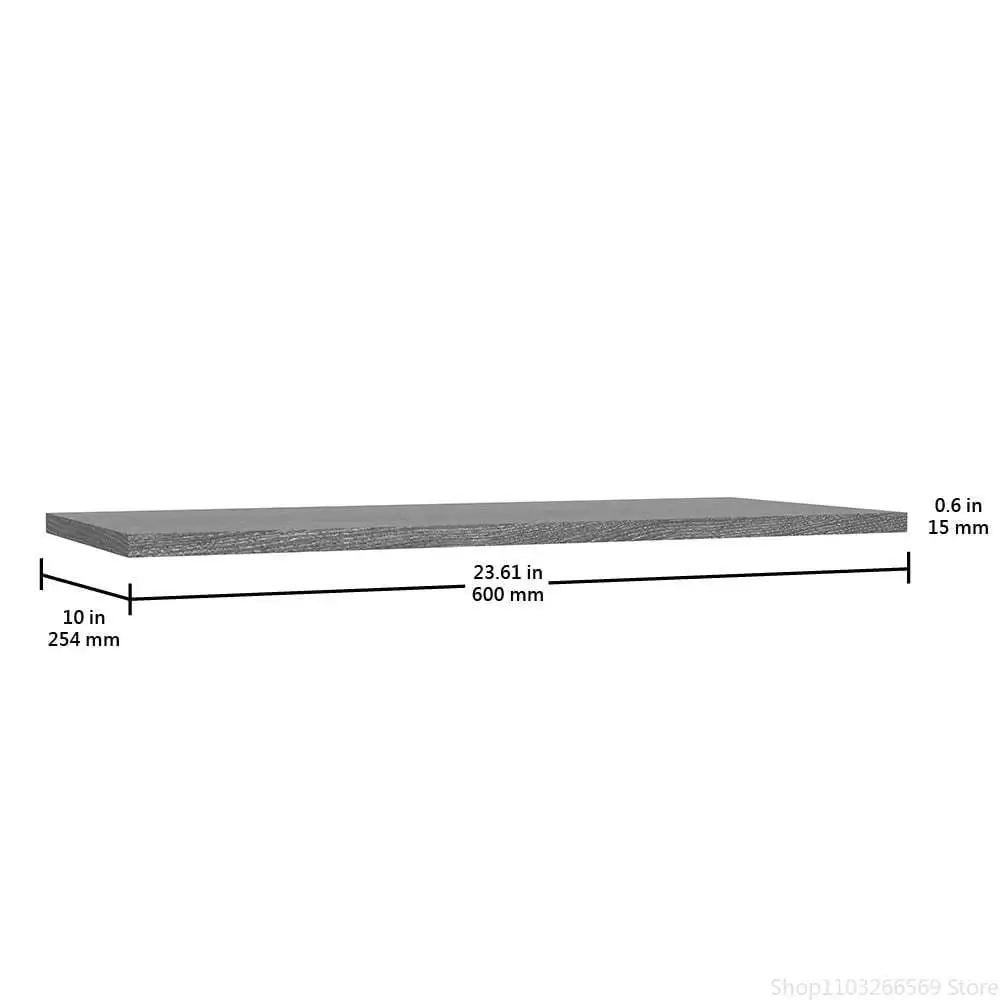 

10 in. x 23 5/8 in. Rustic Gray Laminated Wood Shelf