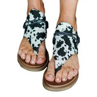 summer 2022 new flats gladiator sandals women fashion leopard print flip flops women fashion casual plus size 43 beach sandals