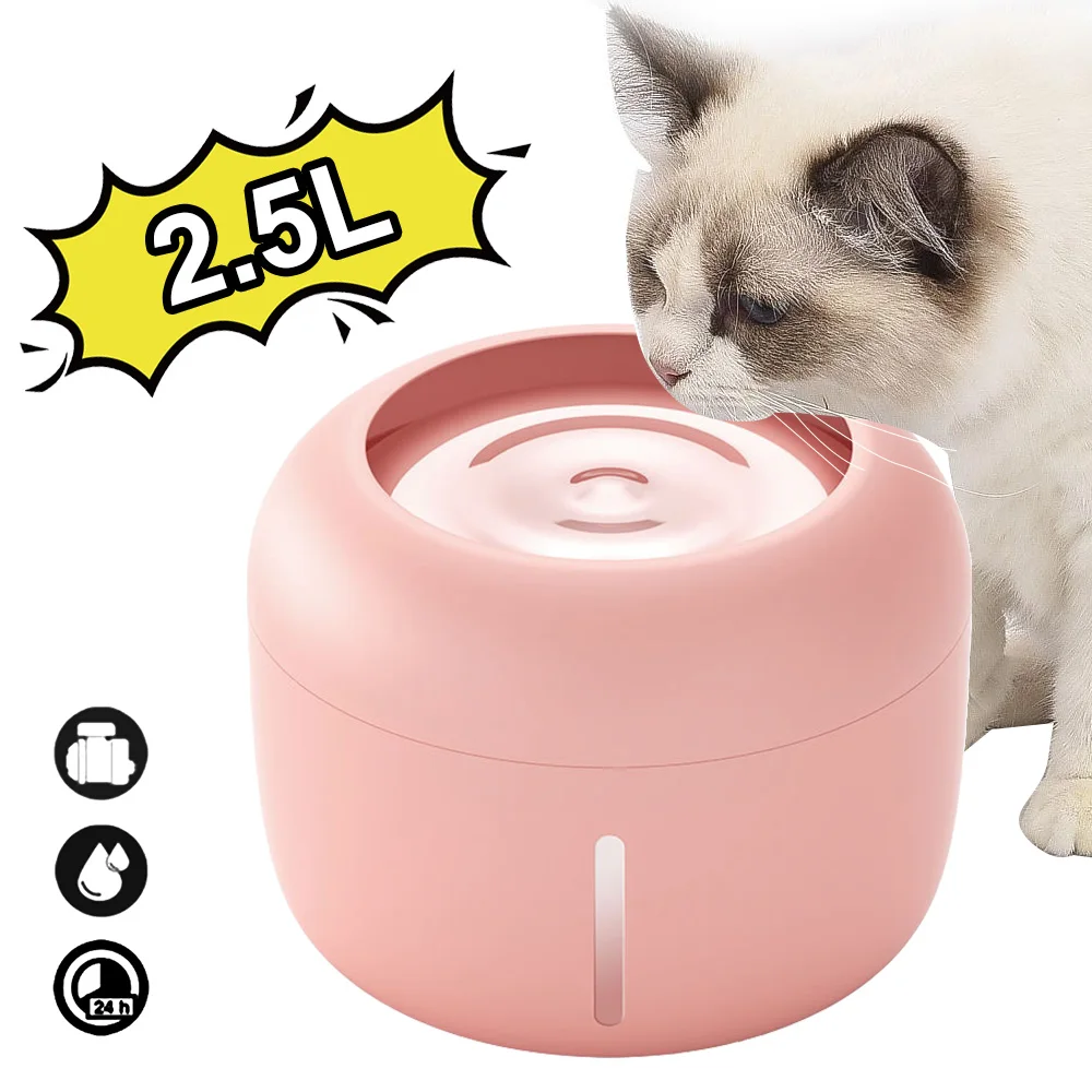 

Automatic Drinker Pet Cat Drinking Bowl 2.5L Feeding Water Flowing Fountain Pet Dog Cat Drinking Fountain