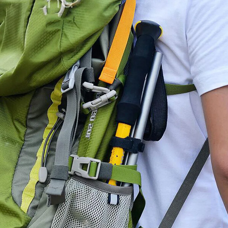 3 Sections Outdoor Gadgets Telescopic Trekking Pole Aviation Aluminum Alloy Folding Trekking Pole Camping Portable Trekking Pole
