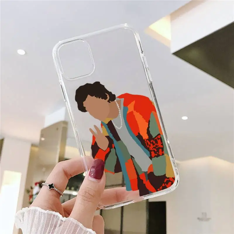 hot harry styles phone case for iphone 11 12 mini 13 pro xs max x 8 7 6s plus 5 se xr transparent shell free global shipping