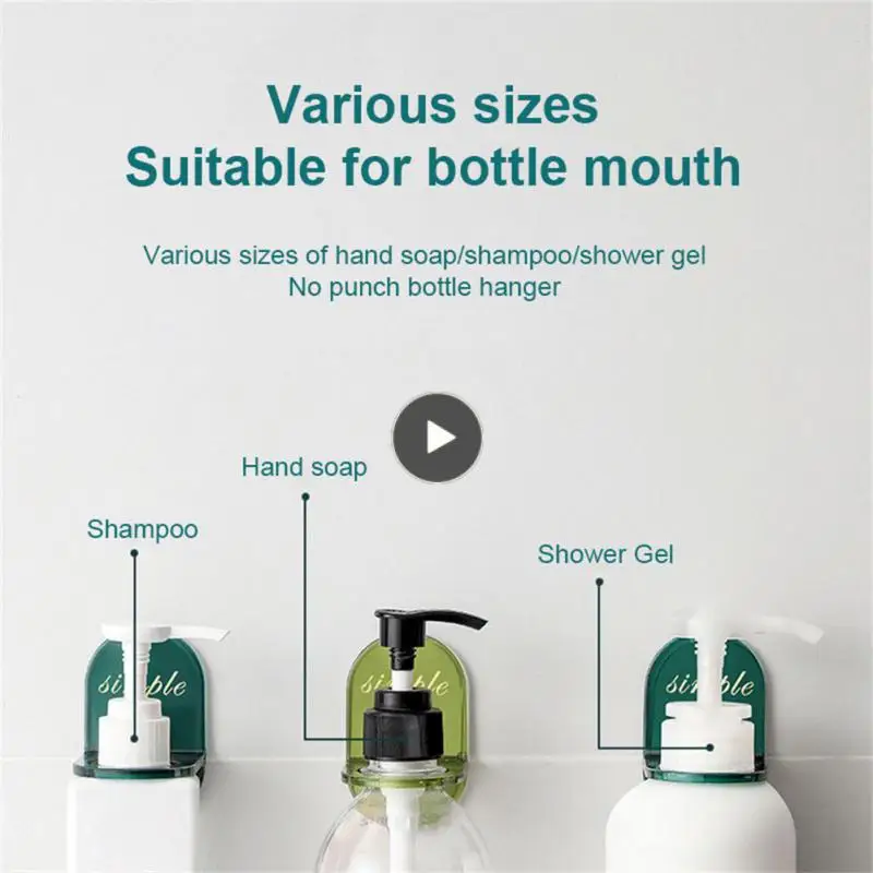 

Shampoo Shelf Soap Shower Gel Dispenser Creative Hand Sanitizer Holder Plastic Bottle Hanging Hook Rack No Punching Waterproof