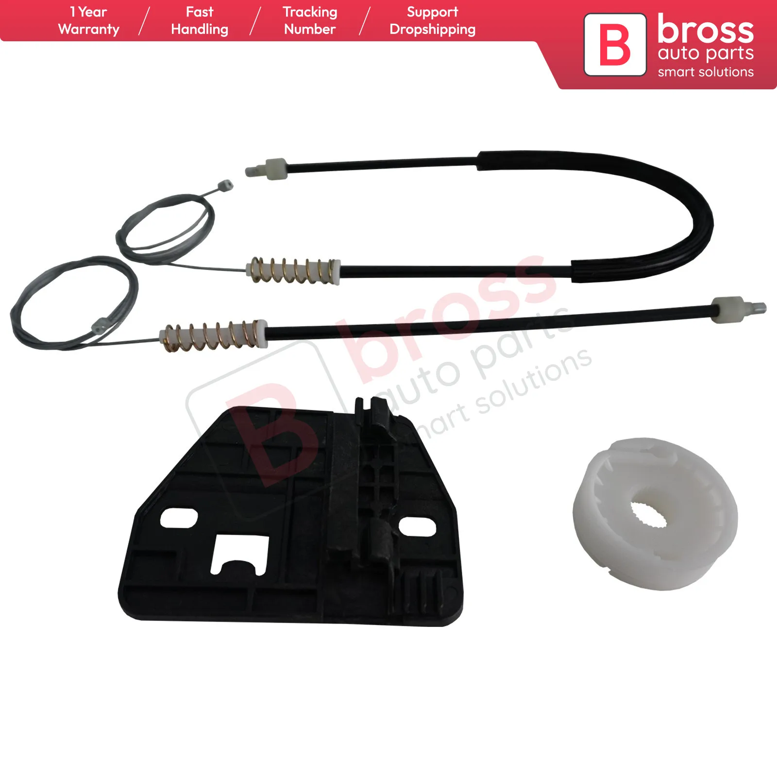 Комплект оконных регуляторов Bross BWR1132 передняя правая дверь FRH:7700352495 для Master 2 Mascott