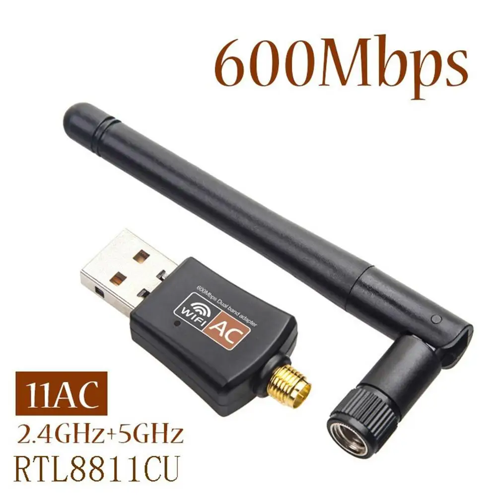 

600mbps Wifi Adapter Dual Band 5ghz / 2.4ghz Wireless Network Adapter 802.11ac Usb Wifi Adapter