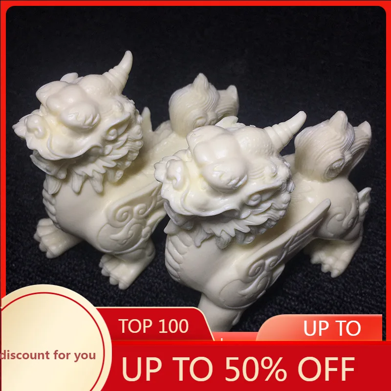 

Ivory Nut Carved Kweichow Moutai Pi Xiu Decoration Coconut Wood Bodhi Seeds Home Wooden Craftwork Gift Box living room decor