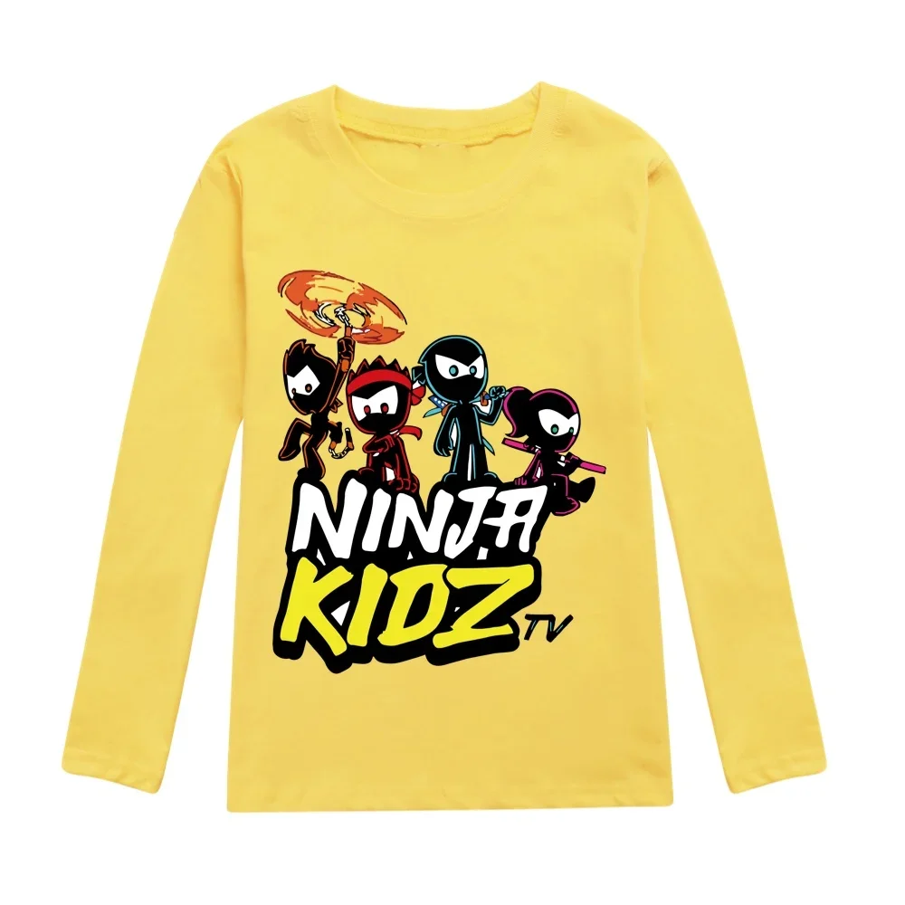 Детские футболки с рисунком ниндзя из аниме Осенняя детская спортивная одежда