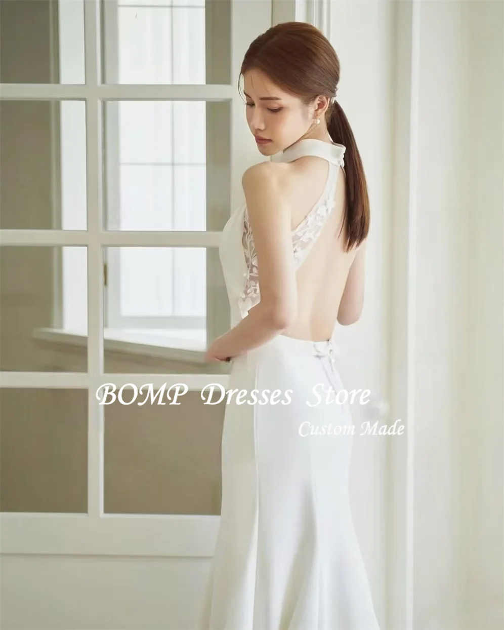 BOMP Элегантные свадебные платья из атласа