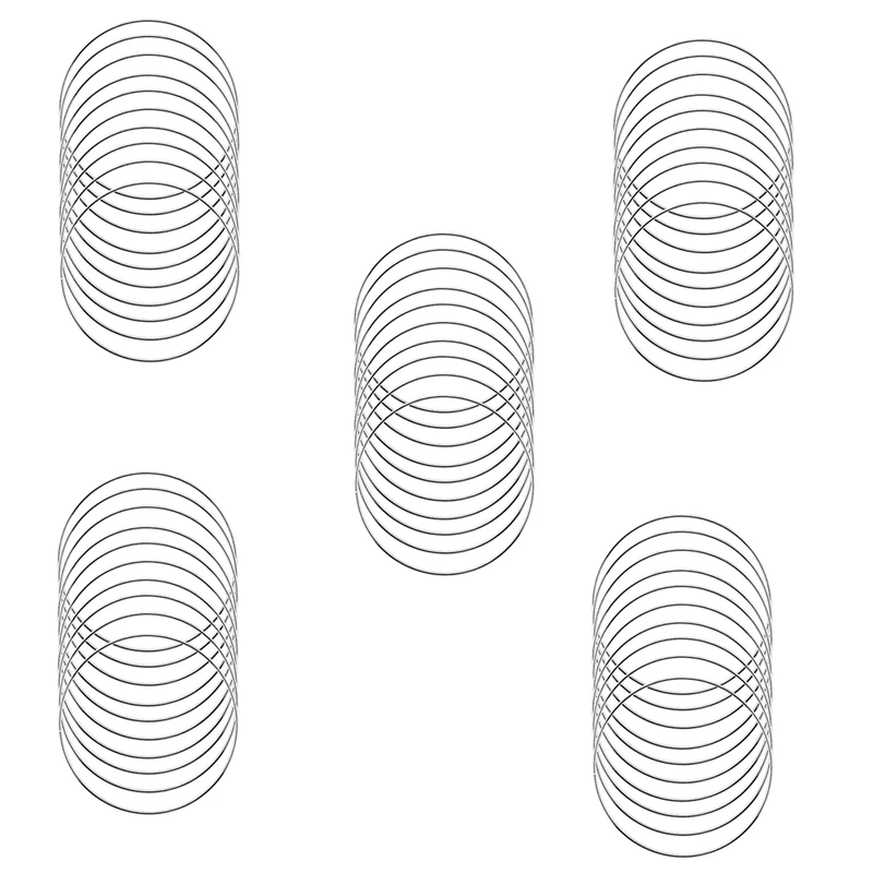 

50 Pack 4 Inch Silver Dream Catcher Metal Rings Floral Hoops Wreath Macrame Creations Ring For Crafts DIY