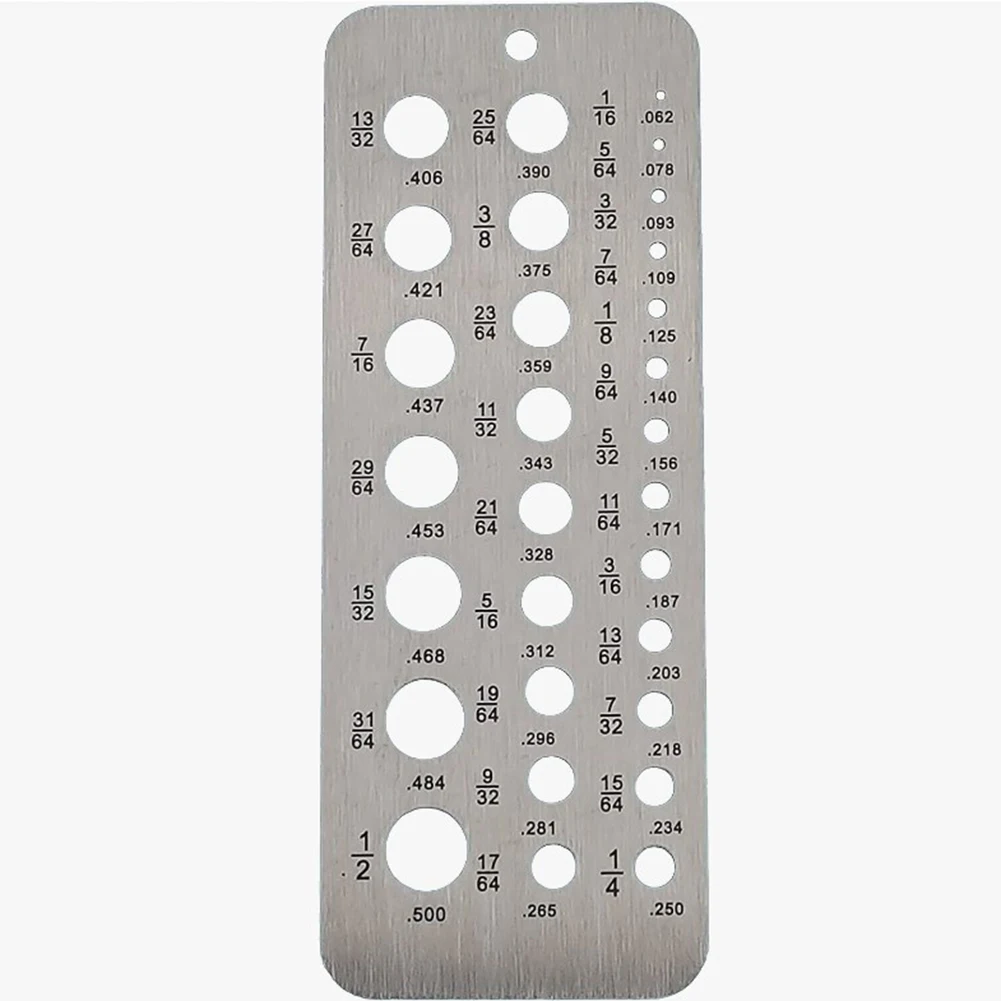 

Workshop Equipments Gauge The Drill Bits Drill Gauge Diameter Gauges 15.9x6cm 1pcs Silver Stainless Steel Sturdy