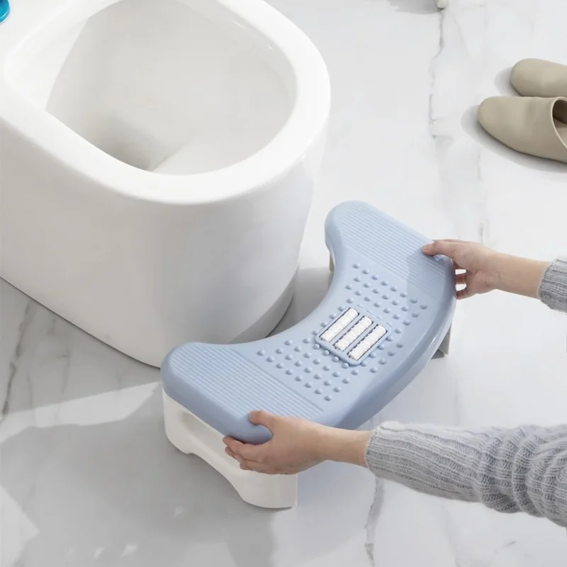 Massage Toilet Stool Office  Foldable Footrest Anti-squat Erlang Legs Anti-slip Pad Bathroom Footstool Household Footstool Pedal