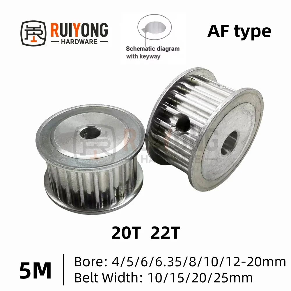 HTD 5M Шкив ГРМ 20/22 Зубьев Диаметр 4-20 мм Ширина ремня 10/15/20/25 мм 5M-20T 22T Синхронизирующее колесо, зубчатый шкив ремня