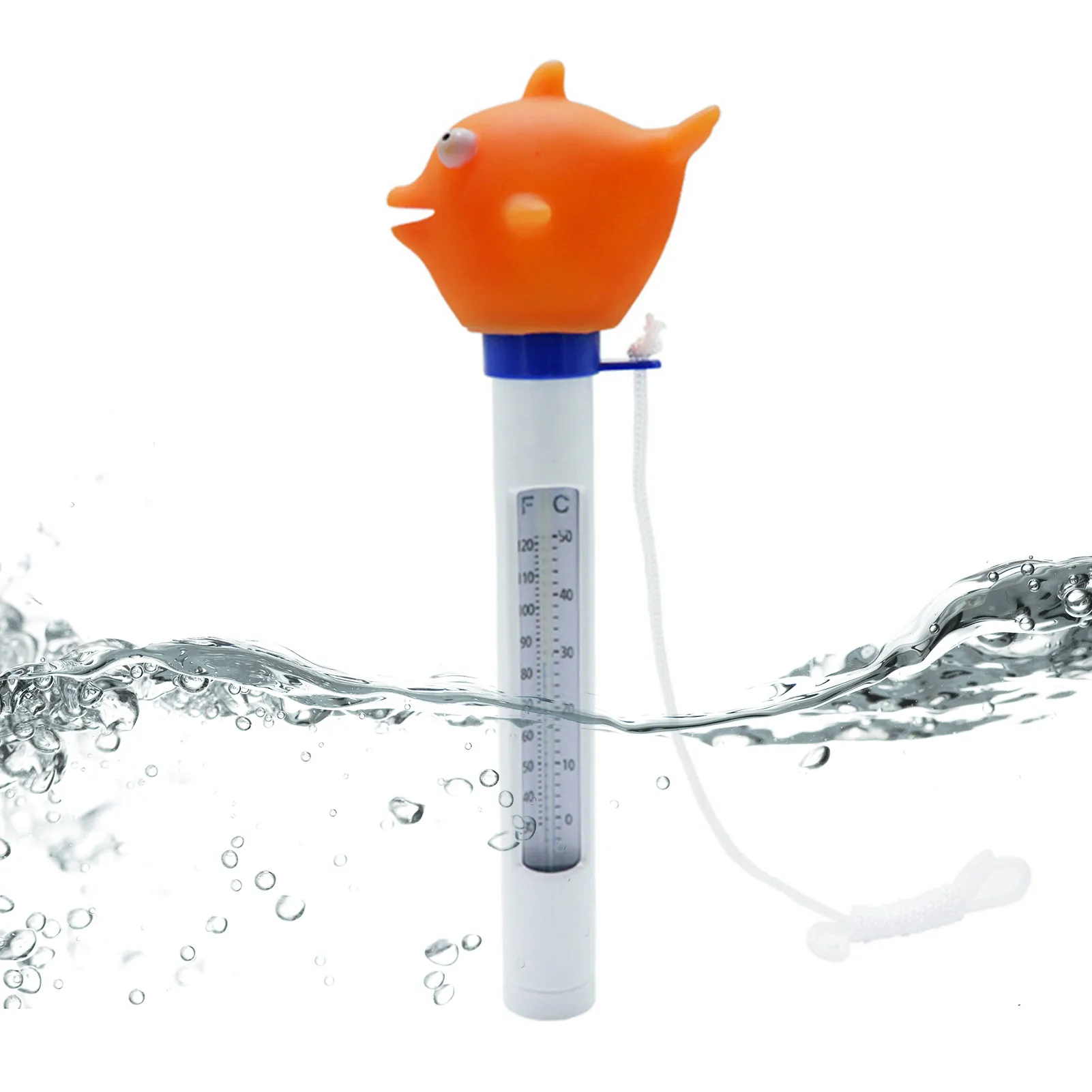 

Плавающий Термометр для бассейна, ударопрочный водостойкий термометр для пруда с веревкой для наружного и внутреннего применения