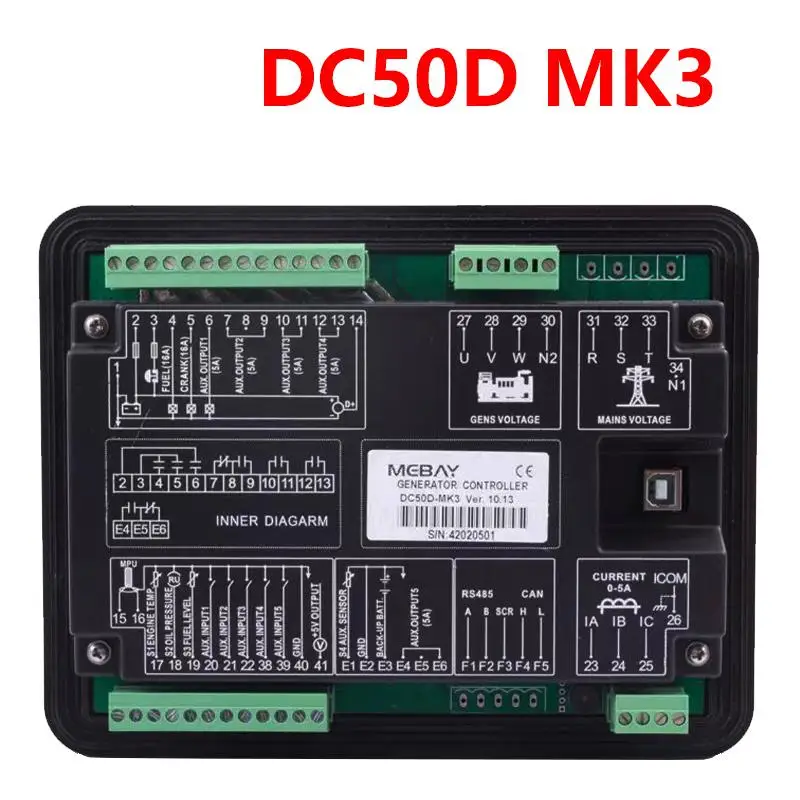 Панель управления контроллером генераторной установки Mebay DC50D/DC52D MK3