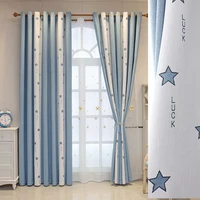 2022 new style high shading curtains for living room bedroom blue pink curtains for children bedroom window curtain