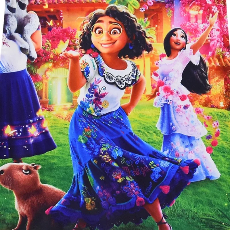 2022 Детские платья для девочек летнее платье с мультяшным принтом Пижама