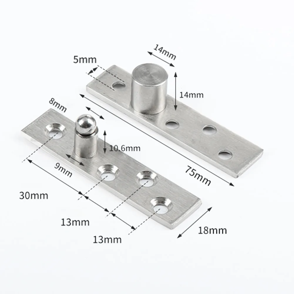 

Stainless Steel Doors Hinges Under 360 Degree Rotating Shaft Rotation Hinge Positioning Concealed Wooden Door Pivot Hardware