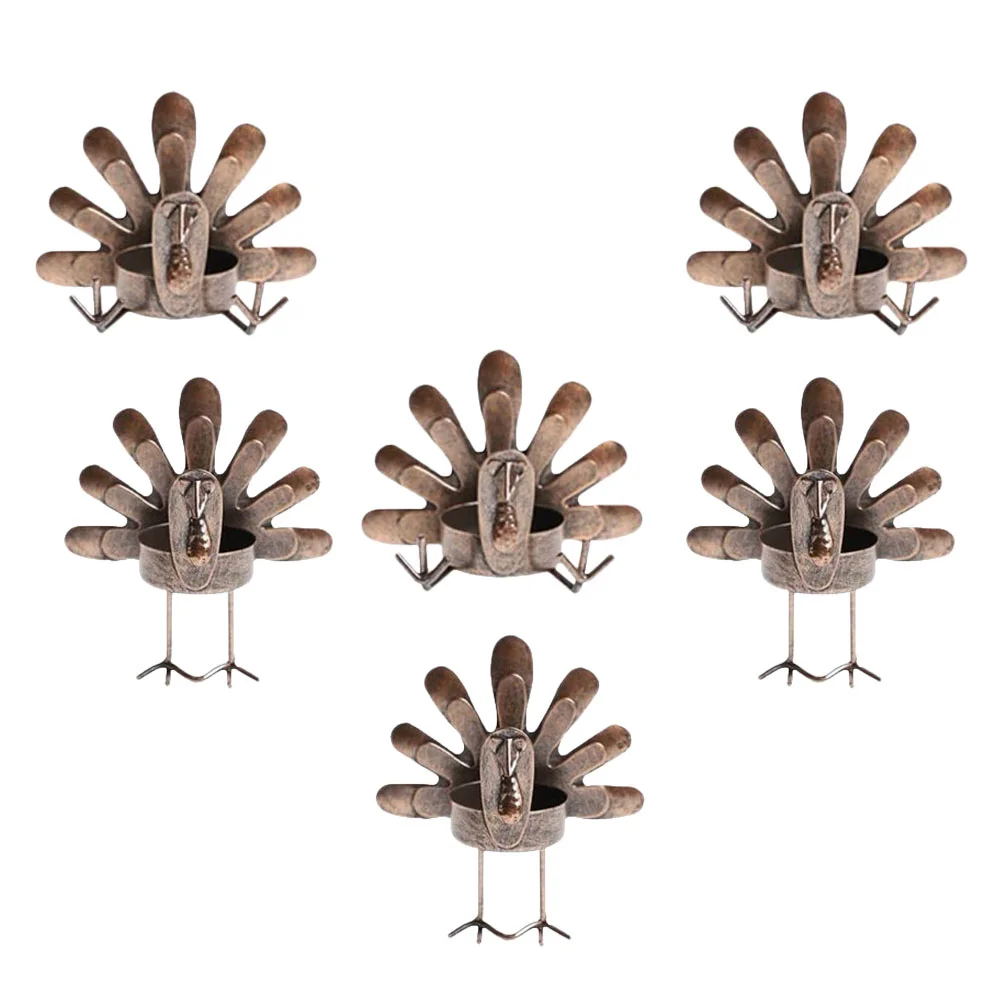 

6pcs Party Scene Layout Props Party Table Adorns Stands for Thanksgiving