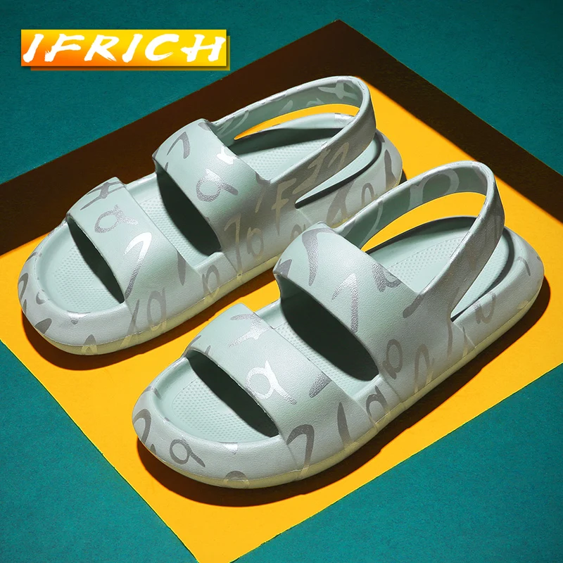 

Summer Man Outdoor Beach Sneakers Soft Sole Casual Sandals Mens Brand Fashion Flats Sandals Comfortable Slip On Garden Sandals