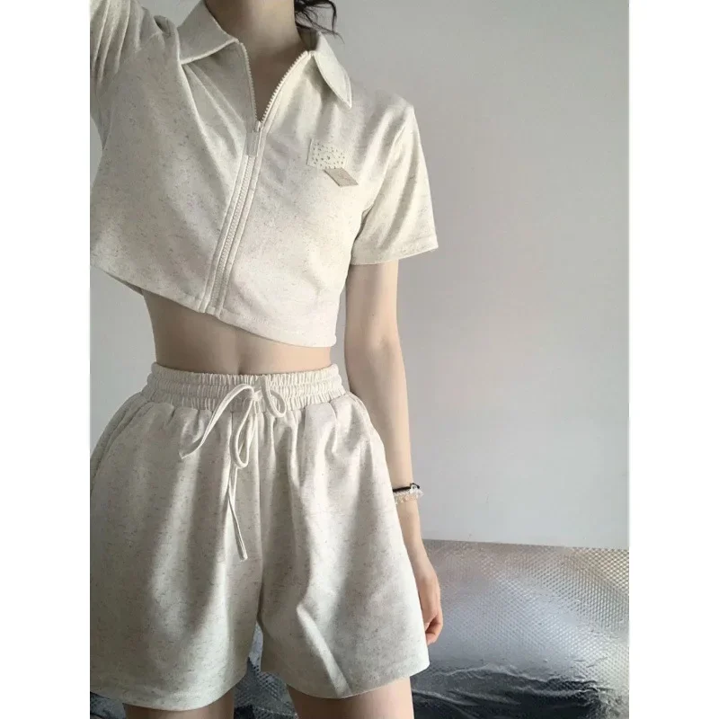 Комплект из 2 предметов в японском стиле повседневная укороченная футболка с