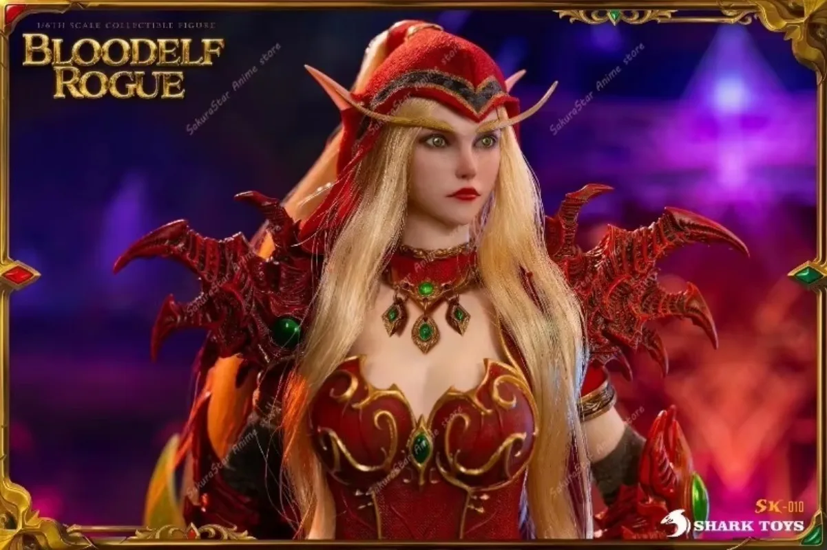 Фото В наличии: Коллекционная модель фигурки SakuraStar Store SHARK TOYS SK-010 Blood Elf Rogue в масштабе 1/6, подвижная женская фигурка, подарок. №5