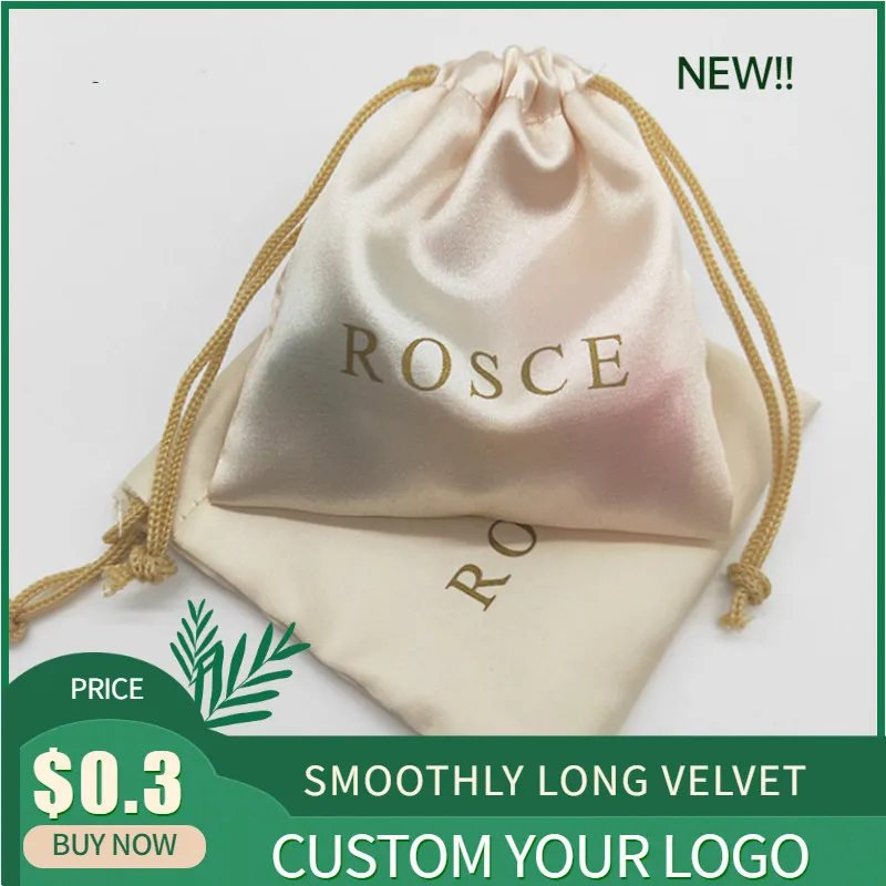 

Wholesale 50pcs/lot Custom Satin Drawstring Small Pouches Menstrual Cup Sanitary Napkin Jewelry Bead Storage Bags Eco-friendly