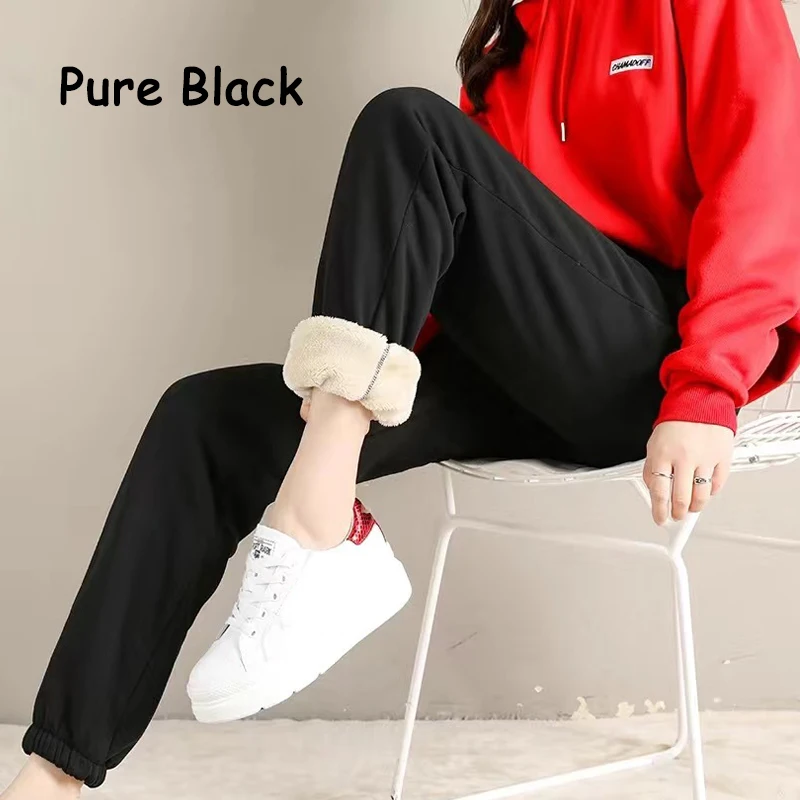 Women Winter Warm Leggings Fashion Casual Hight Waist Elastic Lace-up Long Pants 2022 Female Soild Color Leggings Thick Trousers