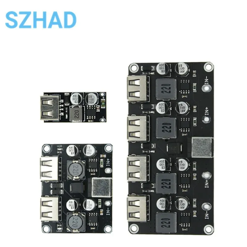 

USB QC3.0 QC2.0 USB DC-DC Buck Converter Charging Step Down Module 6-32V 9V 12V 24V to Fast Quick Charger Circuit Board 5V