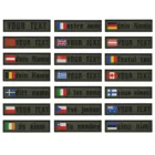 Армейские зеленые государственные флаги 10 х2, 5 см, вышитые именные нашивки на заказ, нашивки в полоску, нашивки с термоклеевым узором