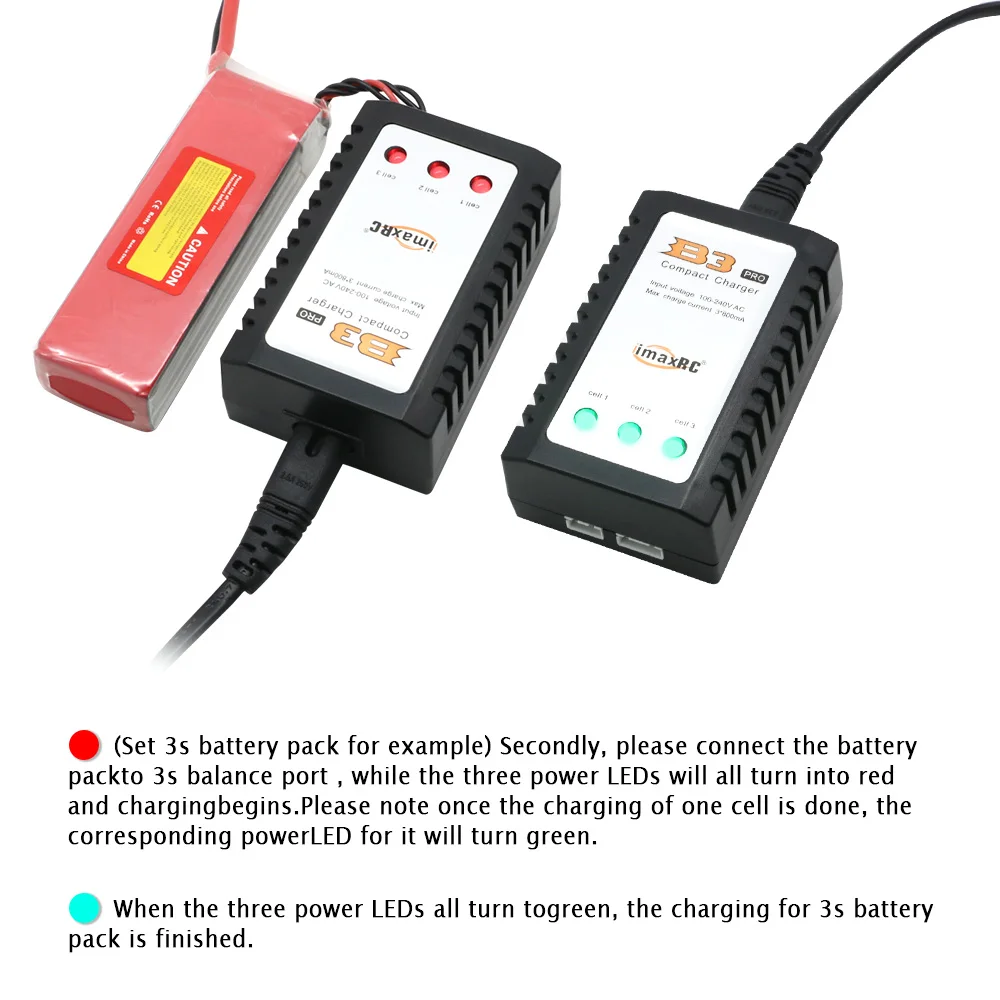 Charge B3 10W Pro RC Компактное Зарядное Устройство 2S 3S Lipo Адаптер 7 4 В 11