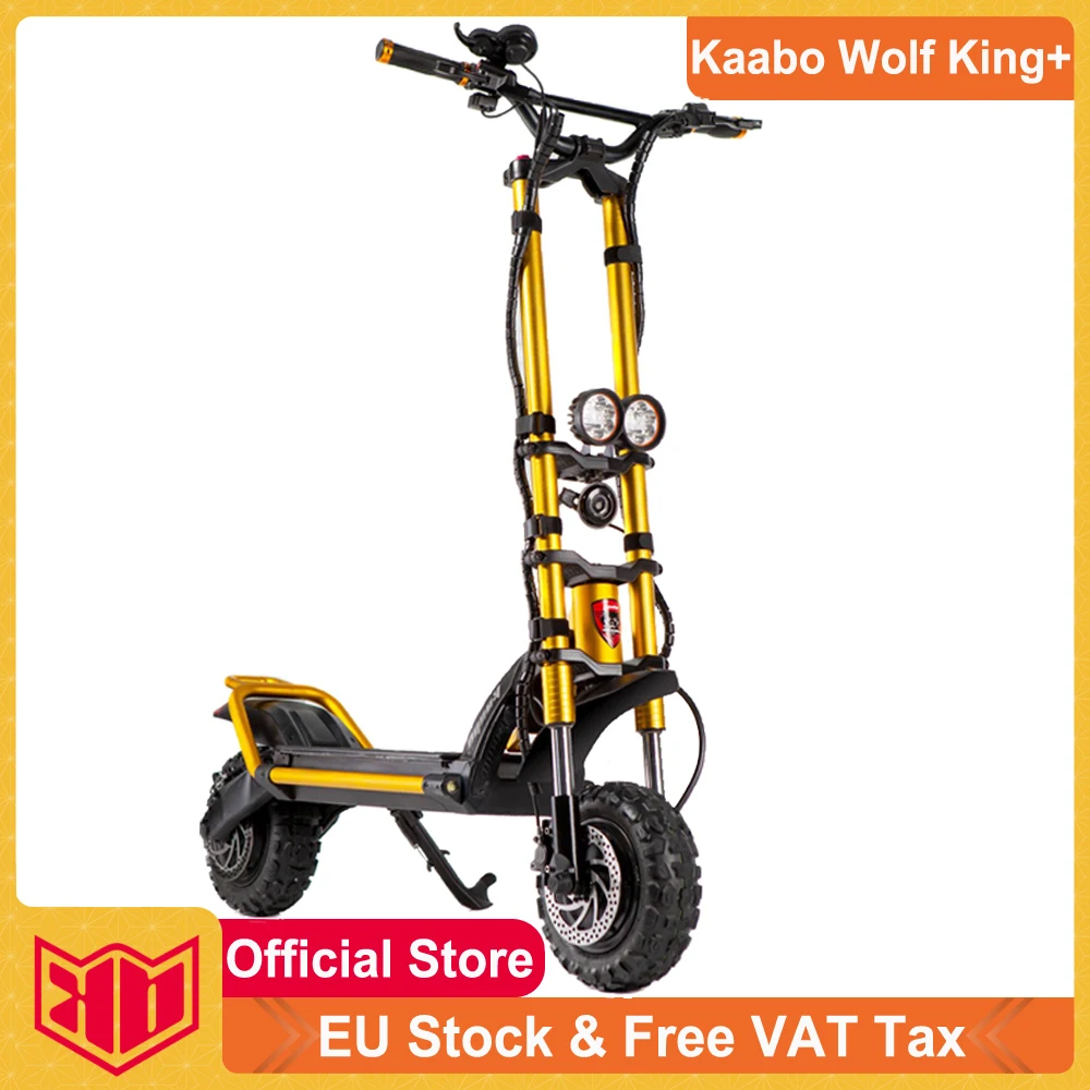 Электрический скутер Kaabo Wolf King + 72 в 28 А · ч 11 дюймов 1500 Вт * 2 100 км/ч | Спорт и