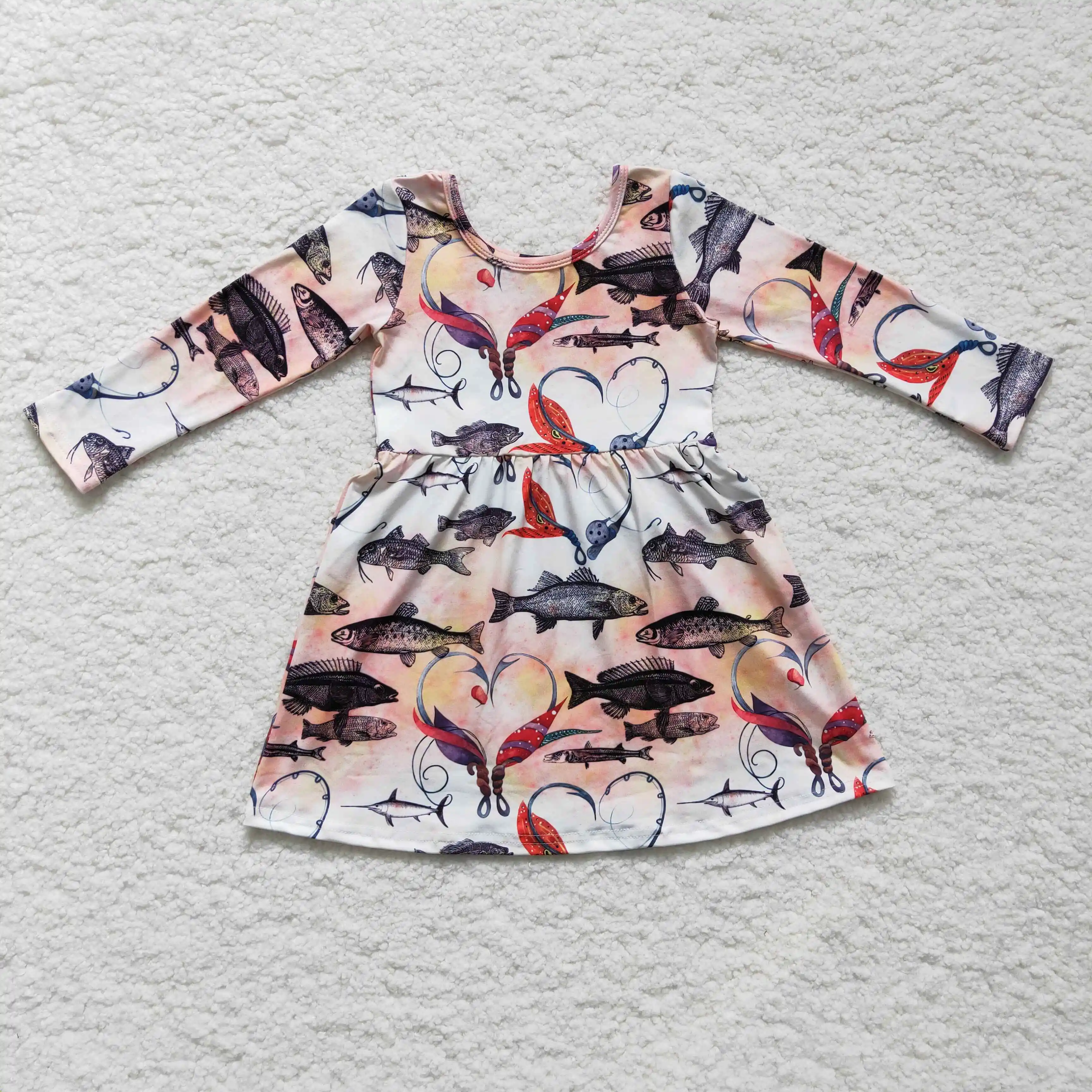 

Детское платье с длинным рукавом, 100% хлопок