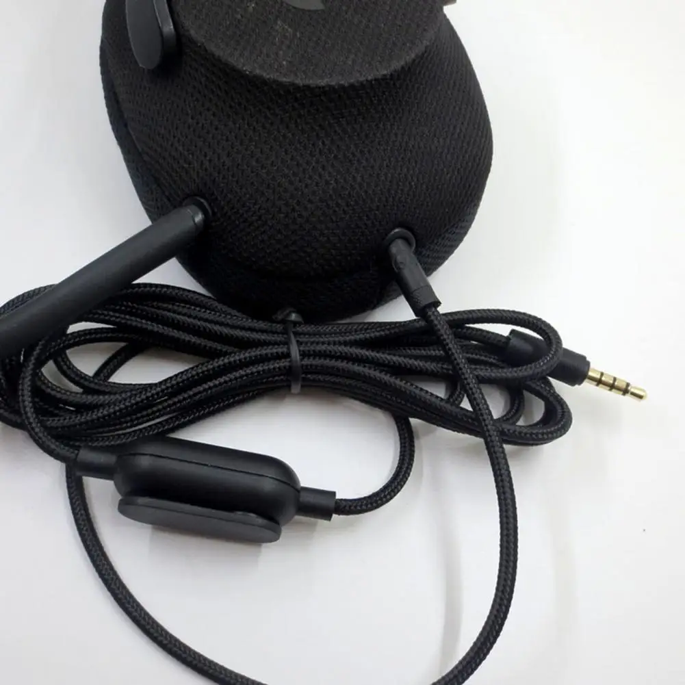 

Convenient Headphones Connector Black Audio Adapter Useful Lightweight Audio Cable Stereo Sound