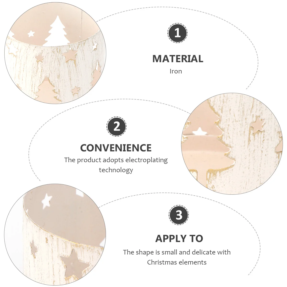 Подсвечник для чайной свечи рождественские украшения стола рождественский