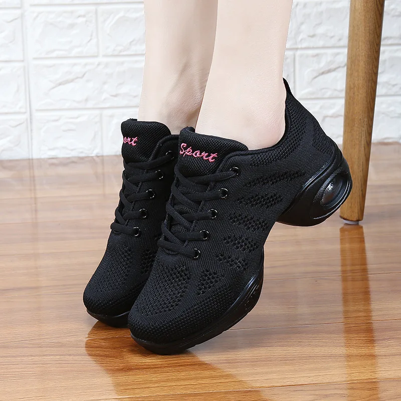Square Dance Shoes Mesh Breathable Dance Shoes Women's Adult Soft Soled Sneakers Jazz Dance Shoes Zapatos Mujer