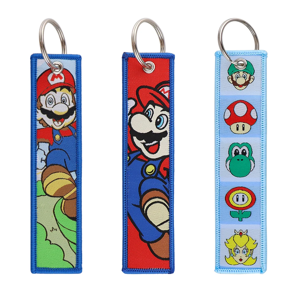 

Mario Jet Tag Anime Game Key Tag Motorcycles Cars Backpacks Key Holders Fashion Keyrings Gifts for Men Women Fans 1PCS