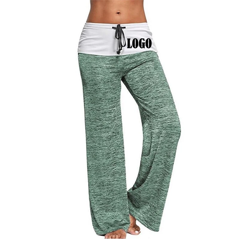 Женские Модные свободные штаны для йоги с широкими штанинами повседневные