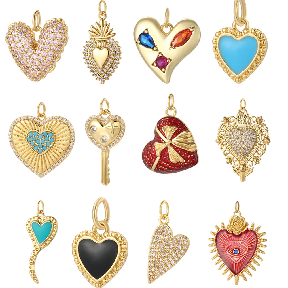 Подвеска в виде сердца и ключей для создания украшений