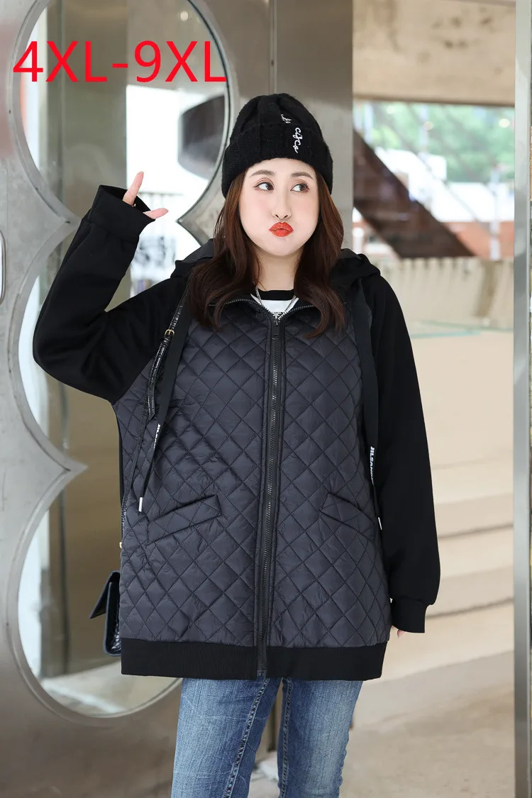 New 2022 Ladies Winter Plus Size Tops For Women Large Size Long Sleeve black Loose Coat 4XL 5XL 6XL 7XL 8XL 9XL
