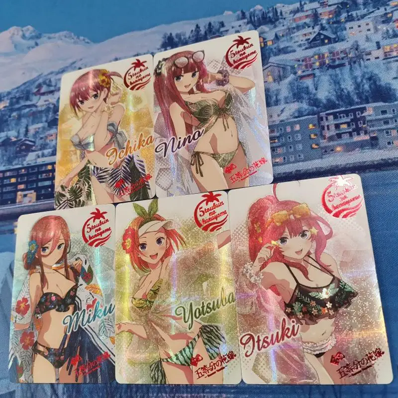 5 шт./компл. Аниме Девушки флэш-карты прекрасные сексуальные кавайные