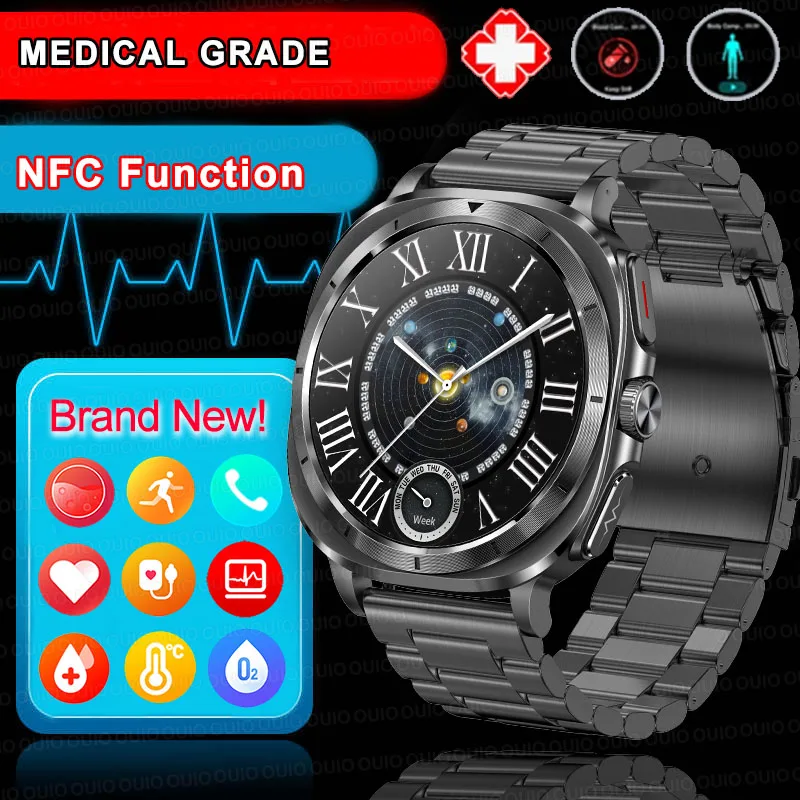 Мужские умные часы для измерения уровня глюкозы в крови