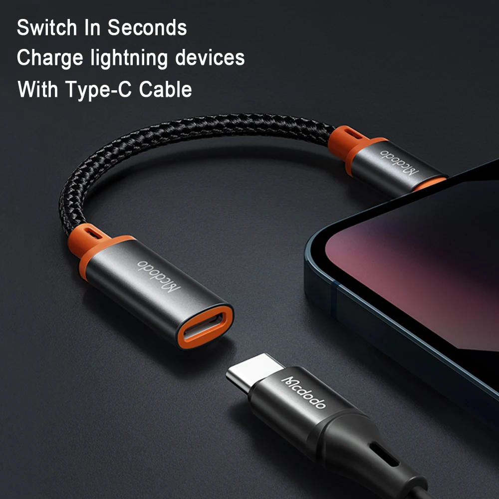 Переходник Mcdodo с Type C на Lightning папа OTG для iPhone 13 12 11 Pro Max iPad гарнитура аудио зарядка