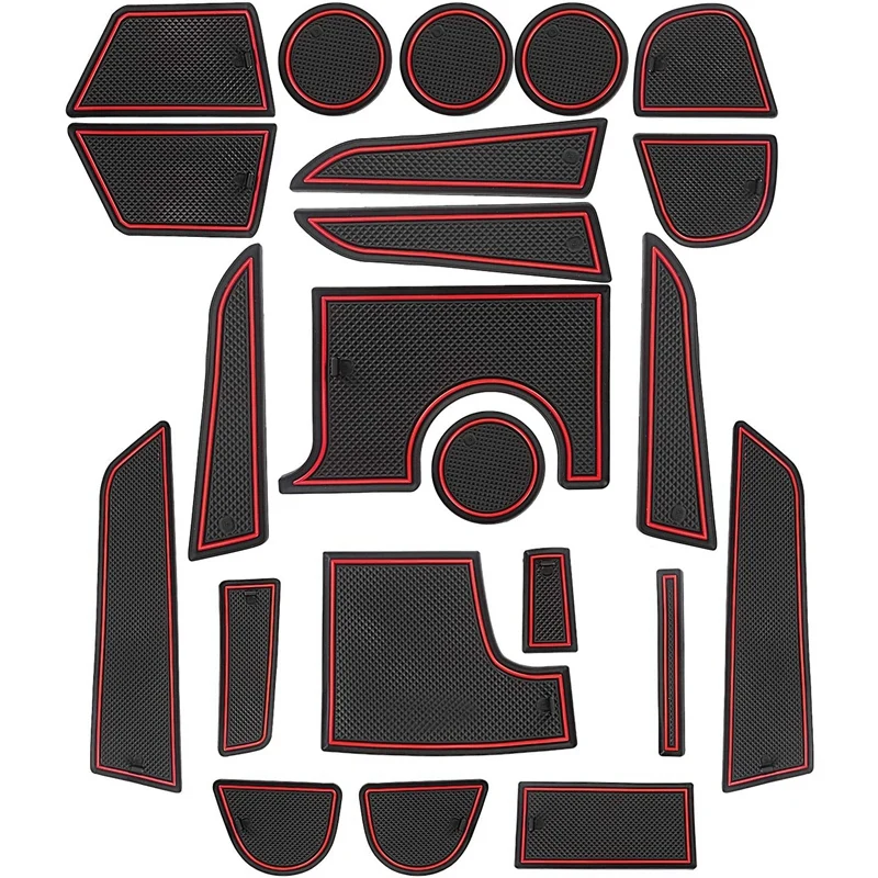 

22PCS For Dodge Charger 2015-2021 Accessories Door Pocket Pad, Cup Holder Insert,Center Console Shifter Liner Mat