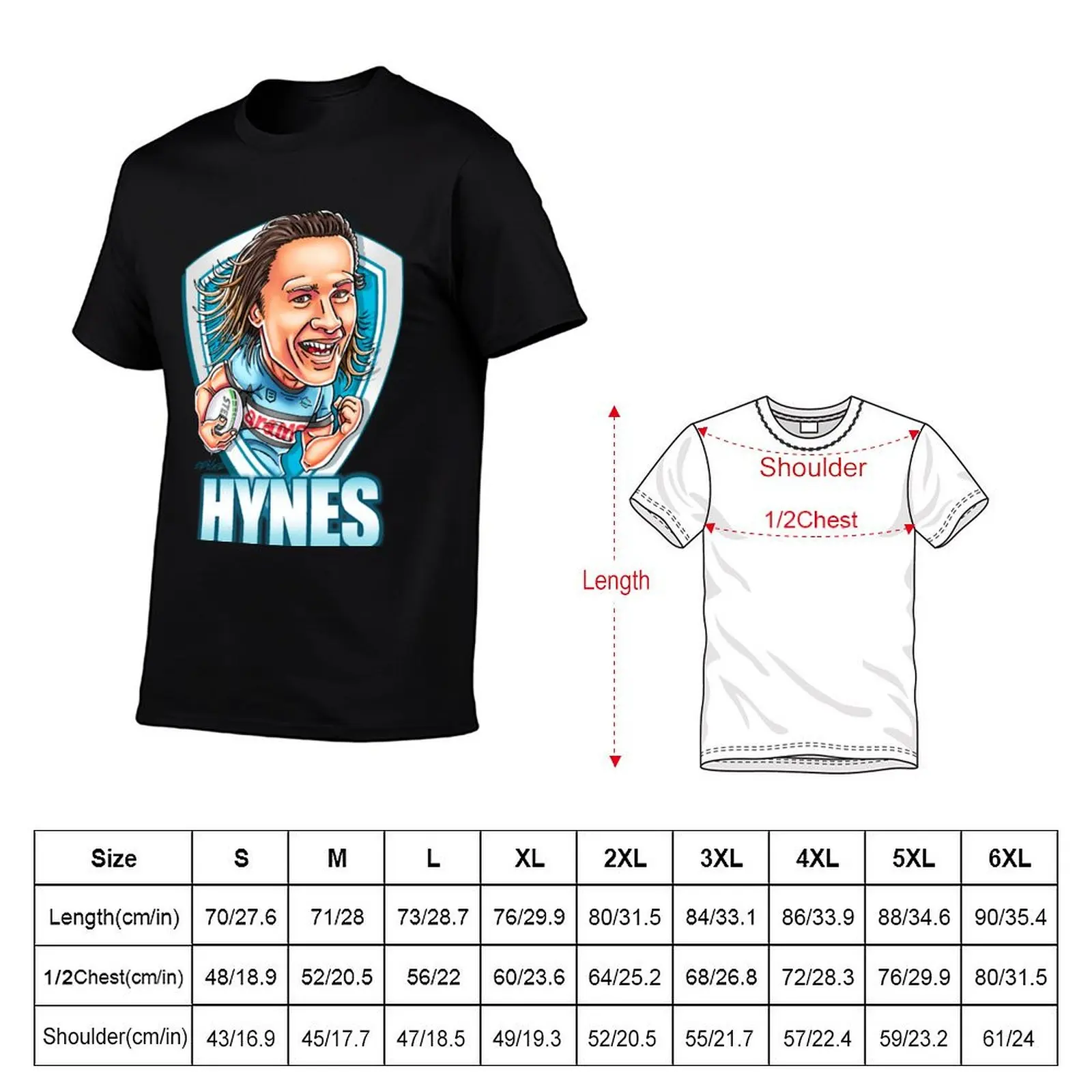 Футболка Nicho Hynes Cartoon - Cronulla - NRL, однотонная футболка больших размеров (art.: 3920dbec9bfb4) - 3920dbec9bfb4