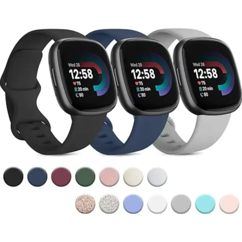 Силиконовый спортивный ремешок для Fitbit Versa 3 аксессуар умных часов мягкий браслет