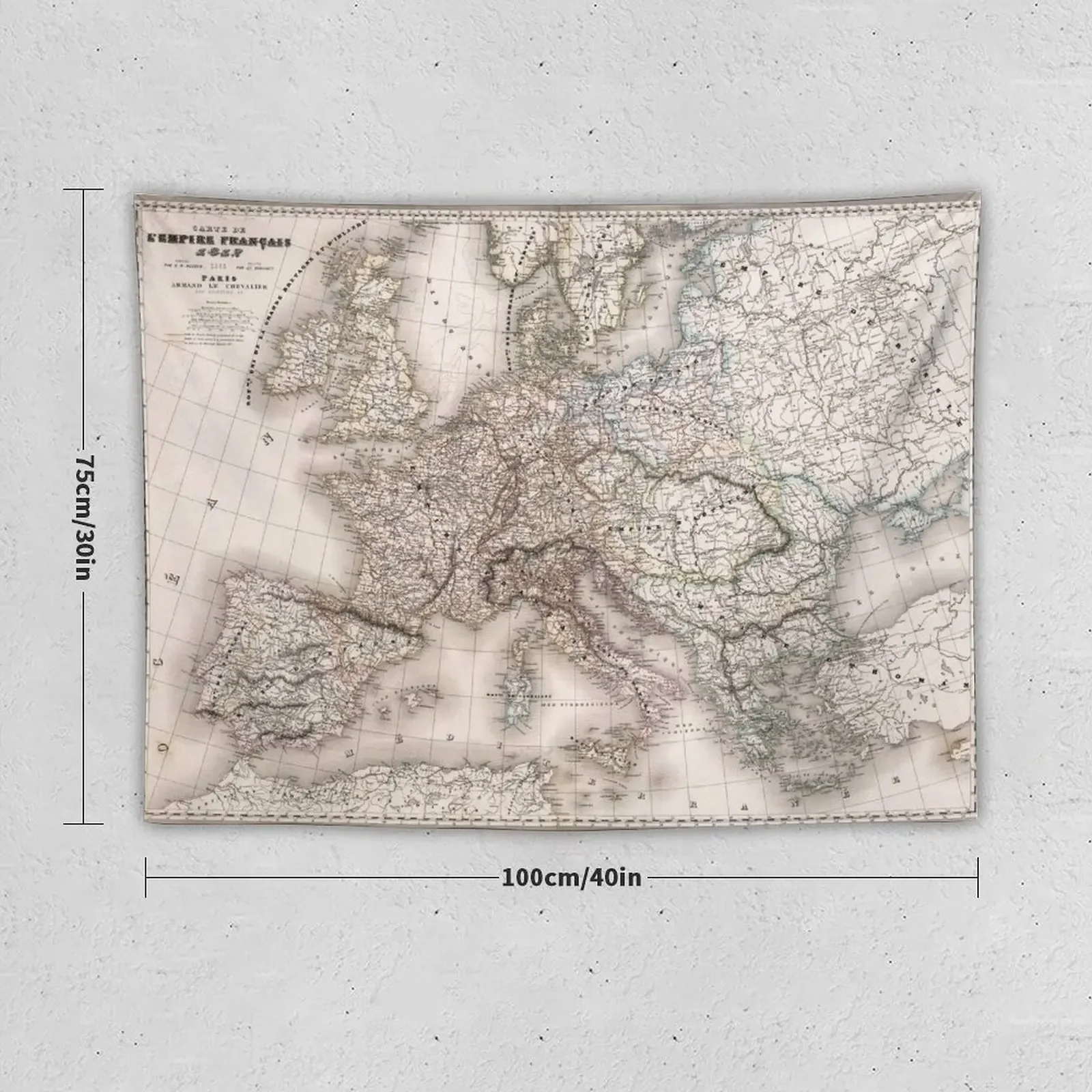 Винтажная Карта Европы французский Империя Наполеона 1812 гобелен уличный декор