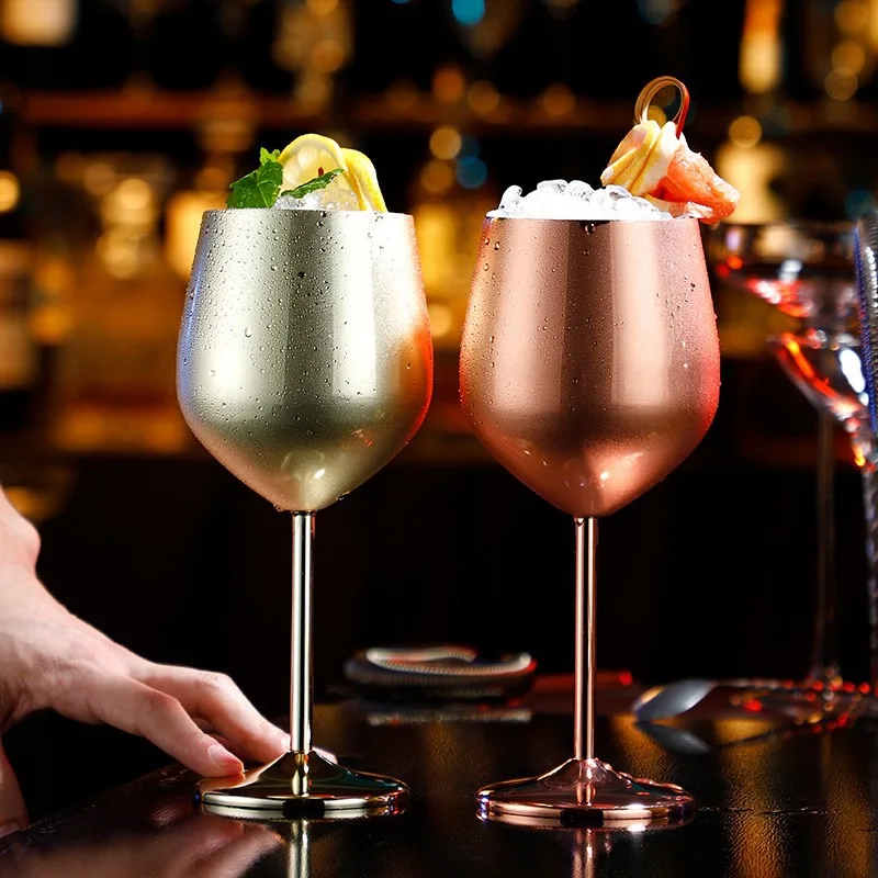 Бокал коктейльный из нержавеющей стали 500 мл 304