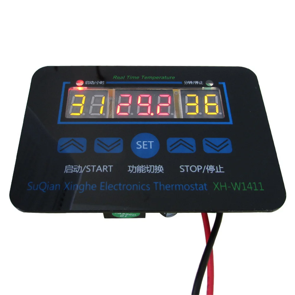 

DC 12V AC110-220V Digital LCD Temperaturregler Thermostat Multifunction Three Display Thermostat Temperature Controller XH-W1411