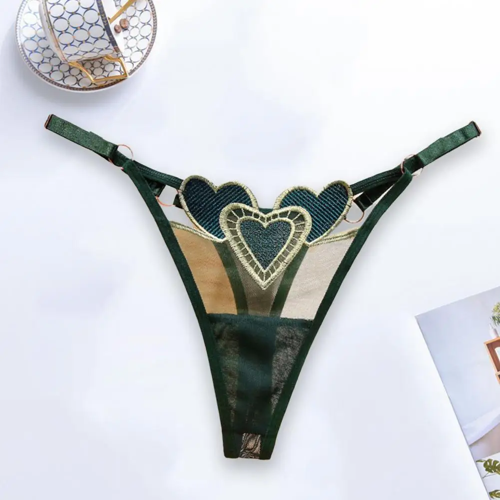 

Women Panties Solid Color Spaghetti Strap Seductive Adjustable See-through G-string G-string for Sleeping