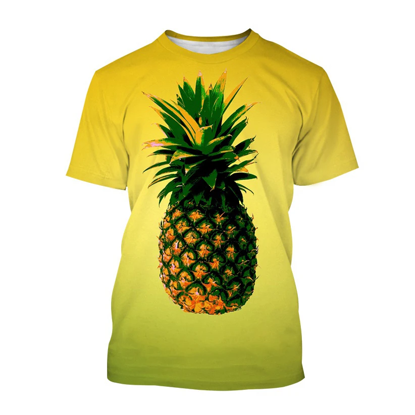 Футболка мужская с принтом ананасов оригинальная Веселая дышащая майка коротким