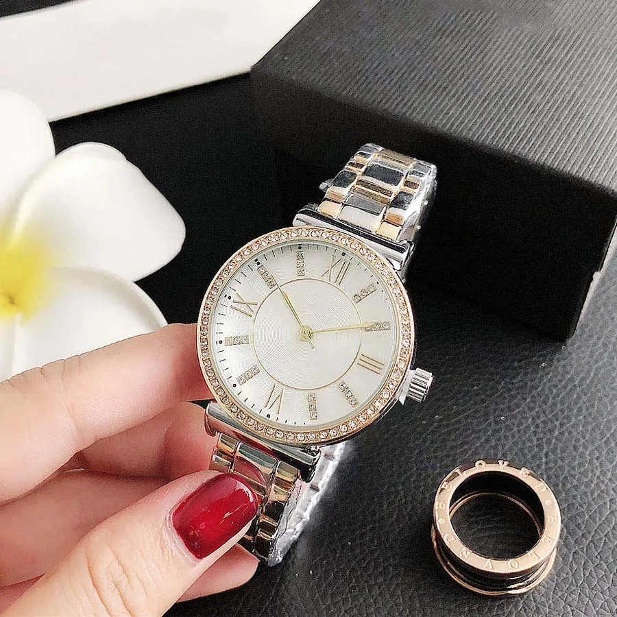 Brand Wrist Watches Women Girl Ladies Style Quartz Casual Steel Metal Band Clock fo09